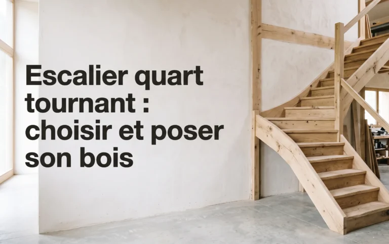 Escalier quart tournant : choisir et poser son bois