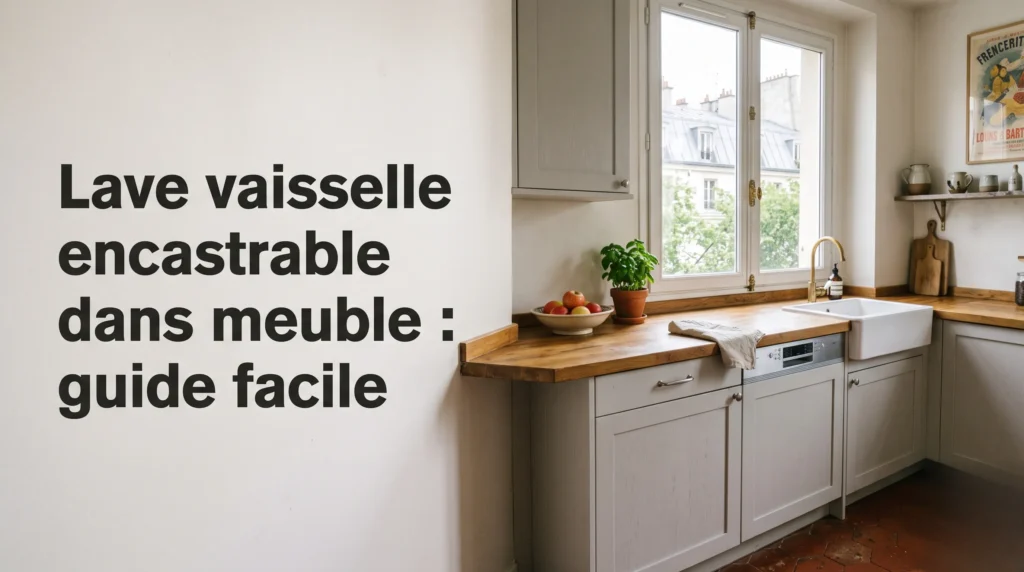 Lave vaisselle encastrable dans meuble : guide facile