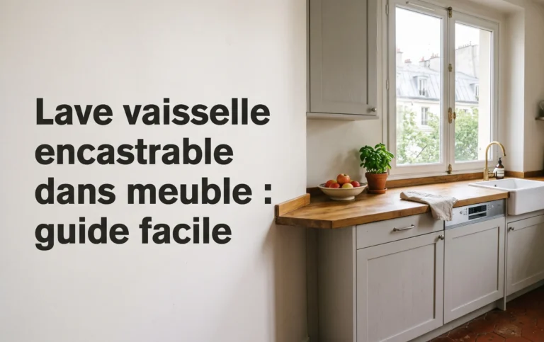 Lave vaisselle encastrable dans meuble : guide facile